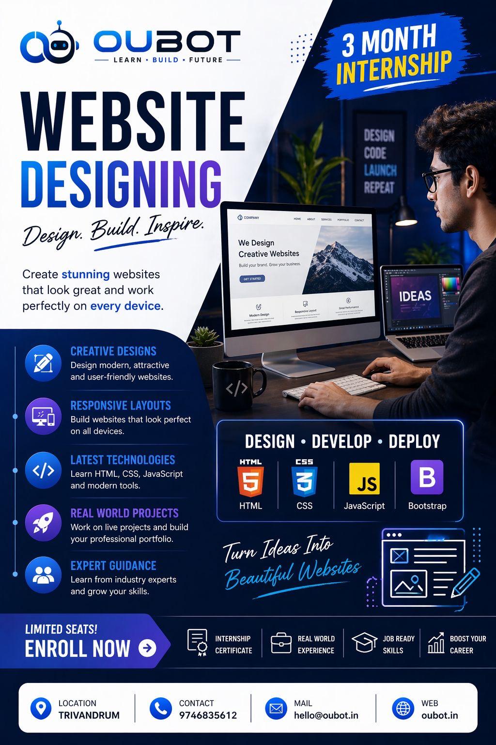 Website designing training program at Oubot